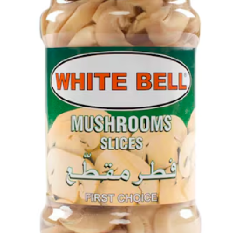 White Bell Mushrooms Slices Jar 280GR
