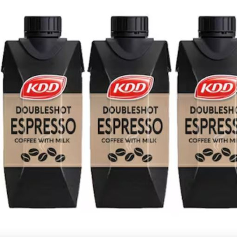 قهوة إسبريسو دبل شوت من كي دي دي مع الحليب ٢٥٠ مل × ٣ قطع