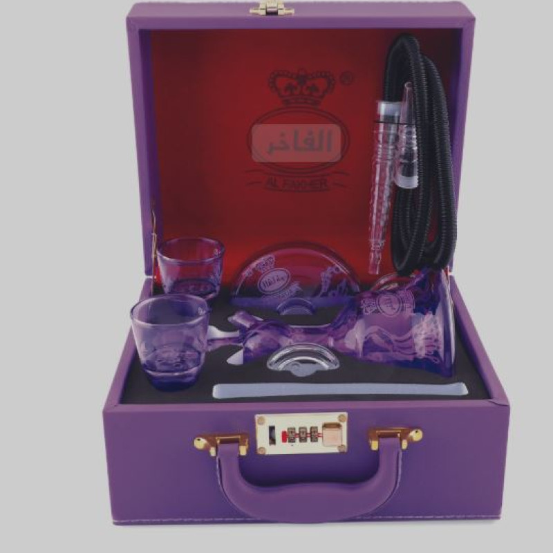 Al Fakher Glass Hookah - Purple