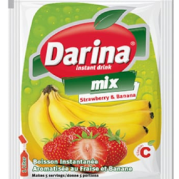 دارينا مسحوق مشروب الفراولة والموز الفوري 25 جرام